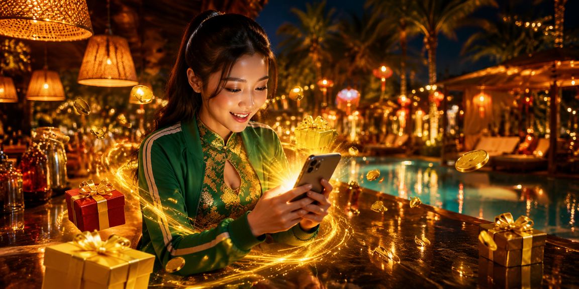 Cô gái mặc áo dài sử dụng điện thoại chơi casino tại Mũi Né